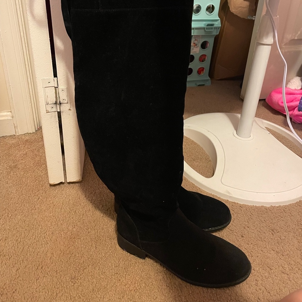 Brand new never worn thigh high wide calf boots